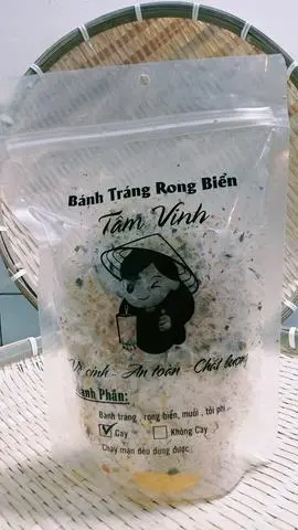 Hình ảnh bánh tráng chay rong biển 