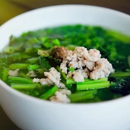 Hình ảnh canh cải thịt bằm