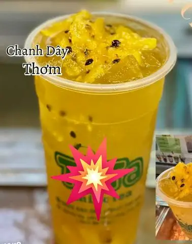 Hình ảnh Trà thơm chanh dây ly lớn 700ml