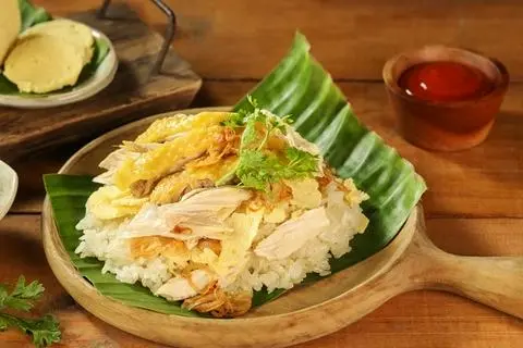 Hình ảnh xôi gà xé