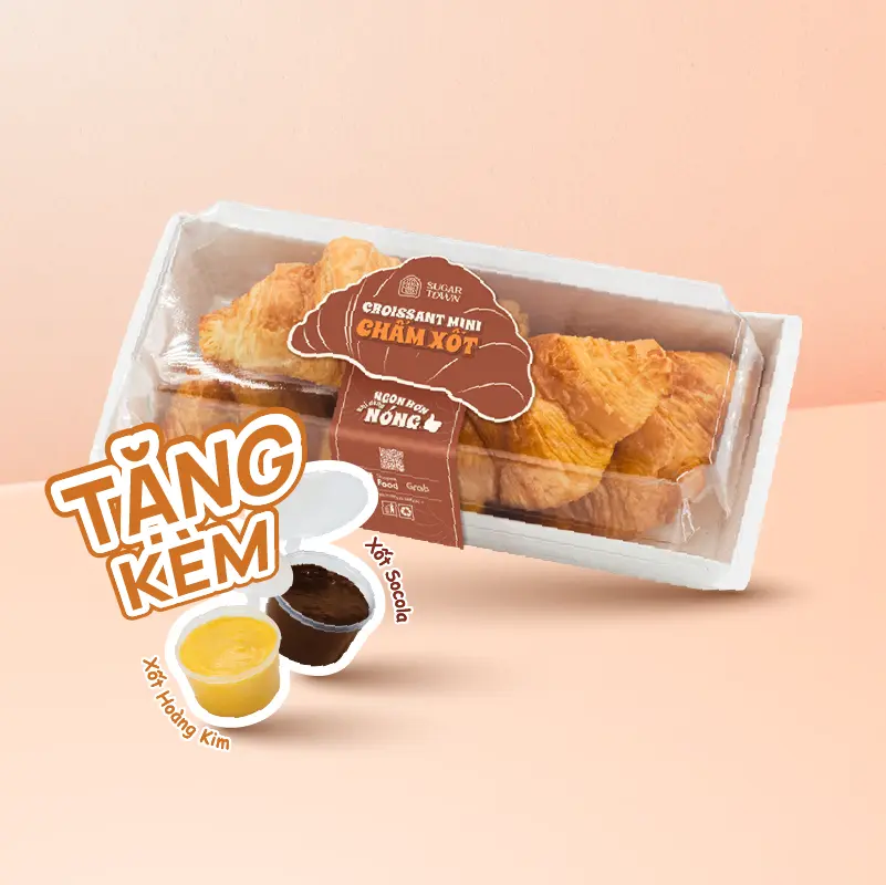 Hình ảnh Croissant mini chấm xốt