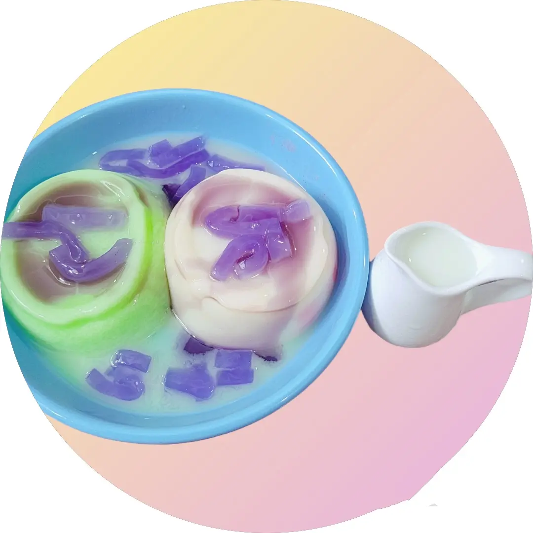 Hình ảnh Tàu Hũ Singapore - Kem Sữa Dừa Phú Sĩ Khoai Môn, Thạch Purple, Dừa