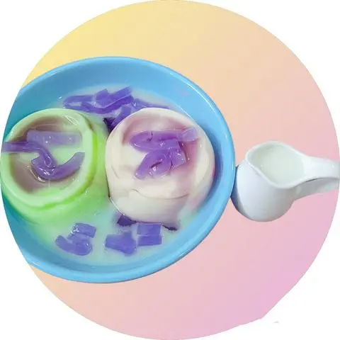 Hình ảnh Tàu Hũ Singapore - Kem Sữa Dừa Phú Sĩ Khoai Môn, Thạch Purple, Dừa
