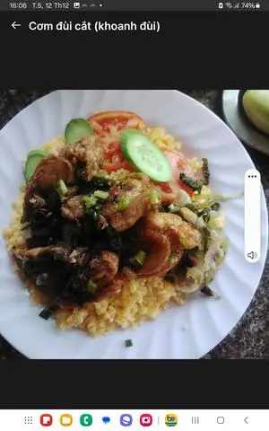 Hình ảnh cơm đùi cắt (khoanh đùi)