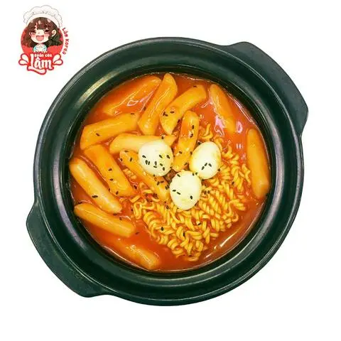 Hình ảnh Mì ramen trộn tokbokki trứng cút