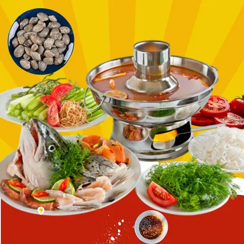 Hình ảnh Lẩu Đầu Cá Hồi Nấu Thái(2-3 người)