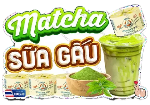 Hình ảnh Matcha sữa gấu