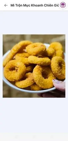 Hình ảnh Mì Trộn Mực Vòng Chiên Giòn