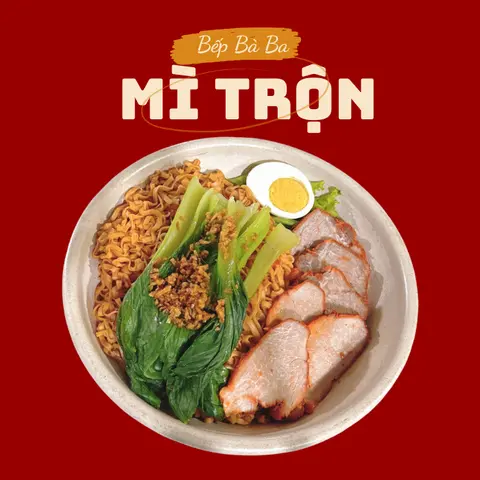 Hình ảnh Mì trộn xá xíu