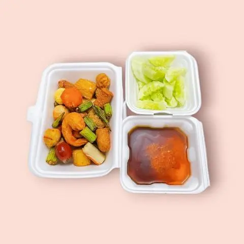 Hình ảnh Combo cá viên chiên thập cẩm nhỏ (tặng 1 chai trà sữa mini)