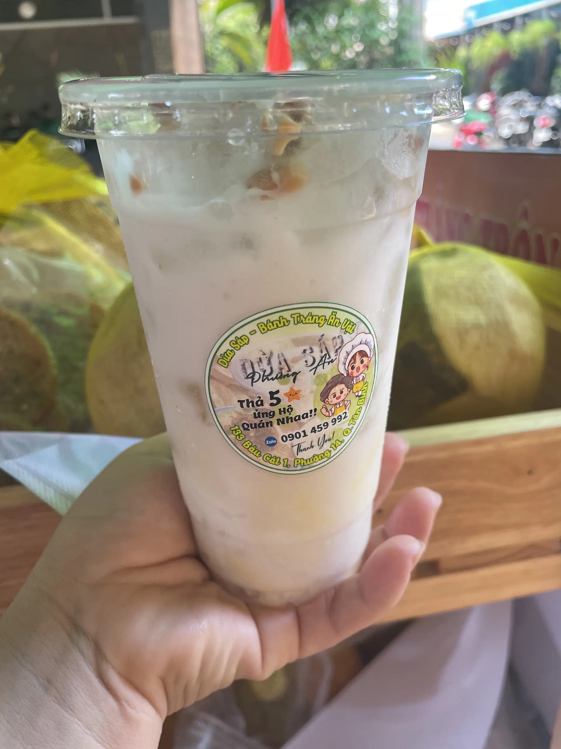Hình ảnh THỐT NỐT DẦM NƯỚC CỐT DỪA SIÊU NGON VÀ NHIỀU TOPPING LY 700ML