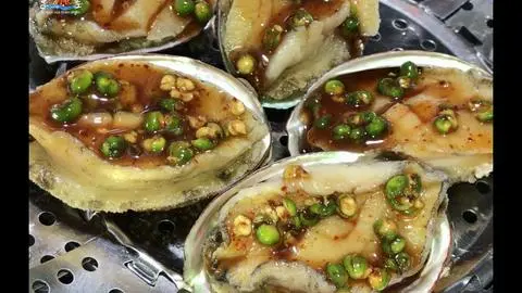 Hình ảnh bào ngư nướng tiêu xanh 