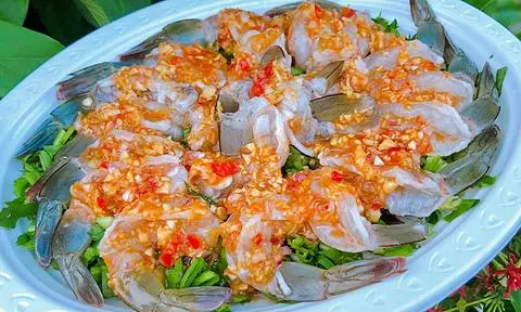 Hình ảnh tôm sống sốt thái