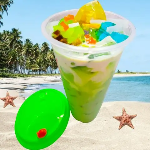 Hình ảnh Matcha Sữa Tươi, Kem Macchiato, Mix Full 10 Thạch (700ml)