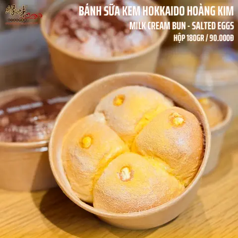 Hình ảnh Bánh kem sữa hokkaido vị hoàng kim - hộp 4 bánh