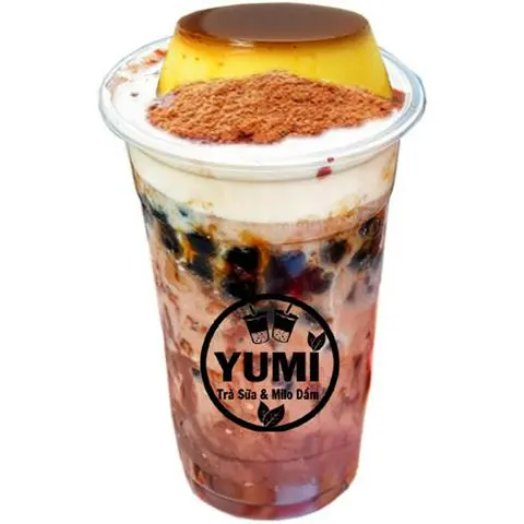 Hình ảnh Milo Dầm Trân Châu Kem Cheese Bánh Flan (Size 700ml)
