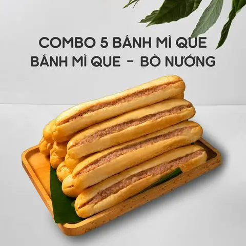 Hình ảnh Combo 5 Bánh Mì Que Bò Nướng