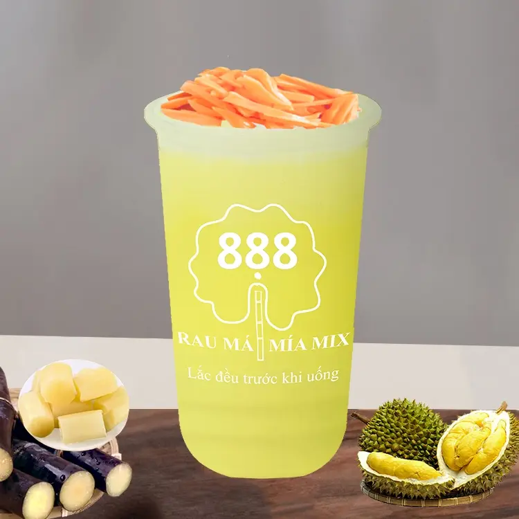 Hình ảnh CB2 : Nước mía mix sầu riêng topping thạch Lá Dứa  Dừa Sấy