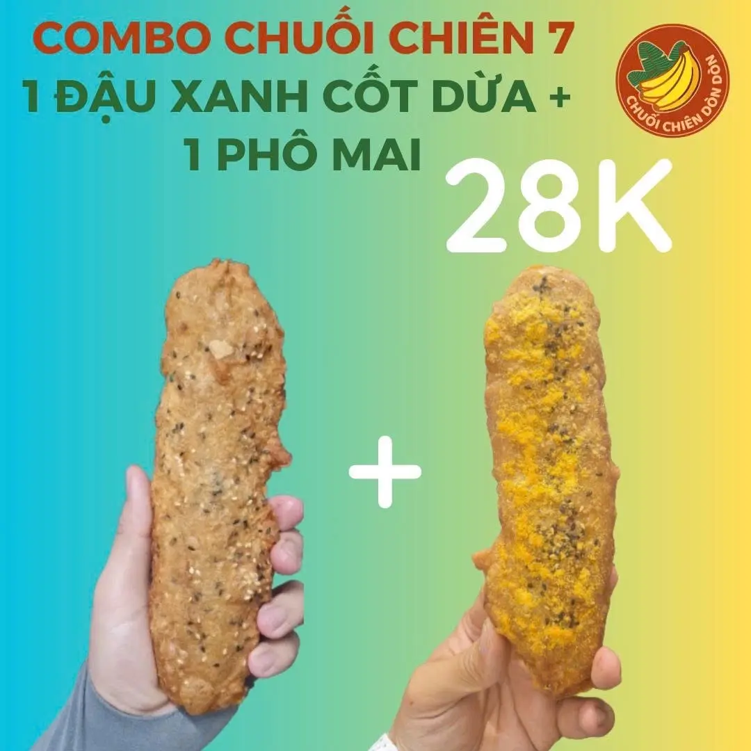 Hình ảnh 1 chuối đậu xanh - 1 chuối phô mai