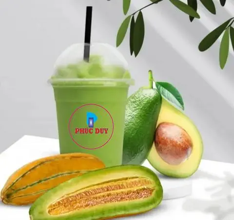 Hình ảnh Sinh tố mix bơ - dưa gang