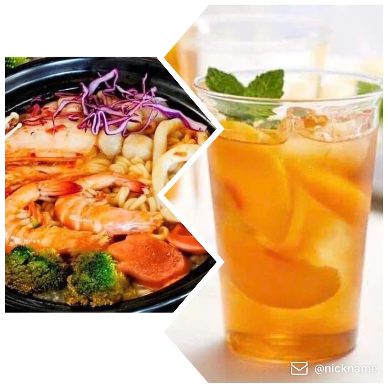 Hình ảnh 1 Mì cay hải sản - 1 trà đào