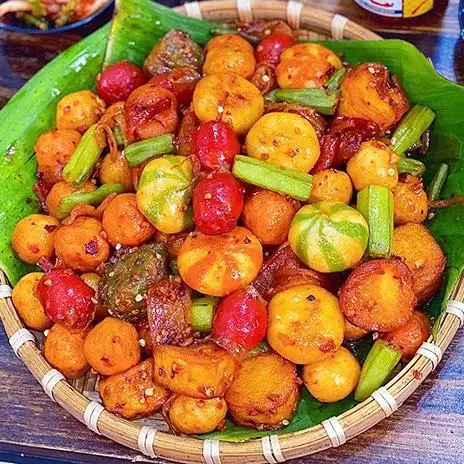 Hình ảnh Mì Trộn Cá Viên Chiên Sa Tế