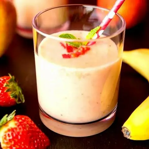 Hình ảnh Sinh Tố Mix Chuối - Dâu