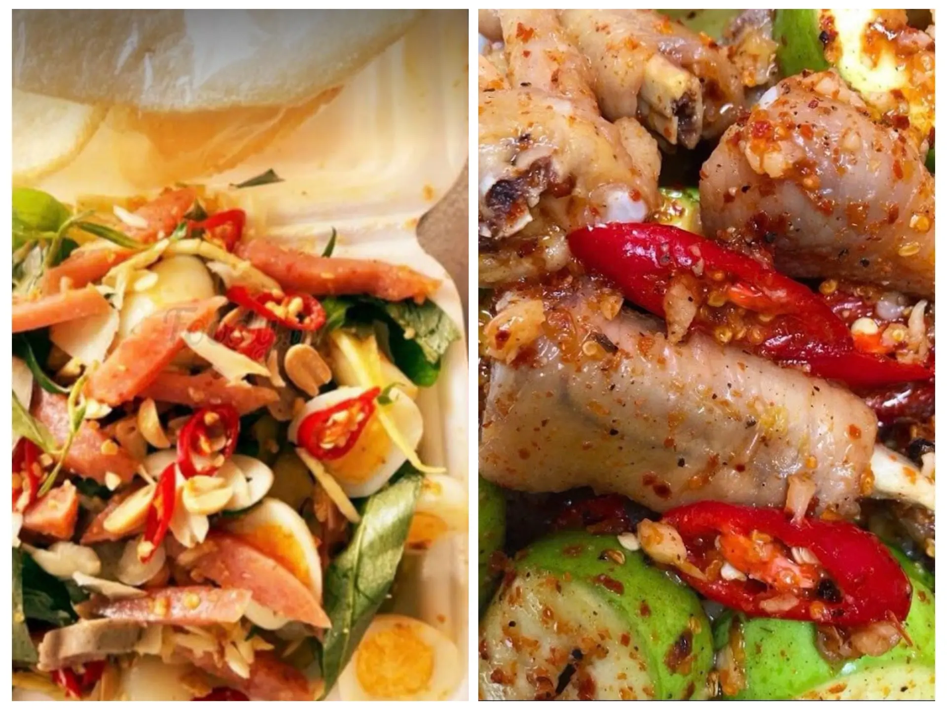 Hình ảnh Combo 1  tré trộn đặc biệt + 1 chân gà sốt thái Tặng kèm 1 nước ngọt CoCa+ bánh phồng