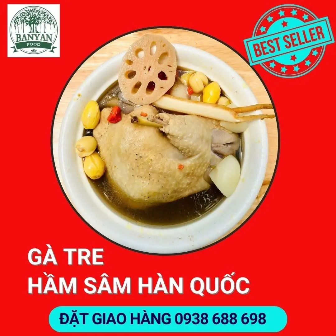 Hình ảnh Gà tre hầm sâm Hàn Quốc - Best seller 