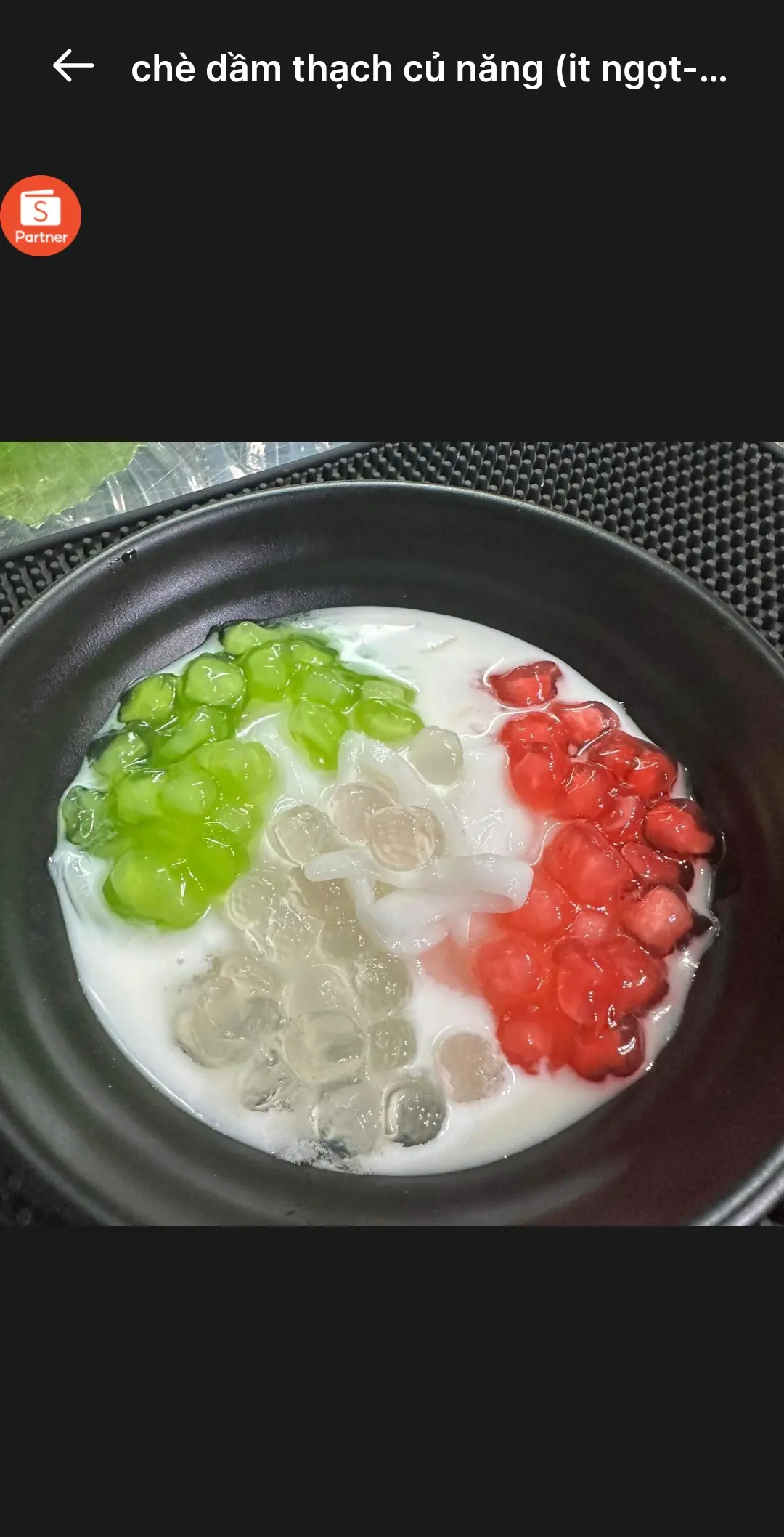 Hình ảnh chè dầm thạch củ năng