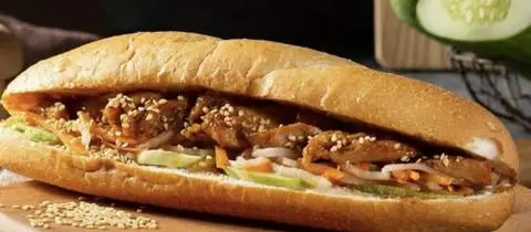 Hình ảnh Bánh mì gà sốt teriyaki 