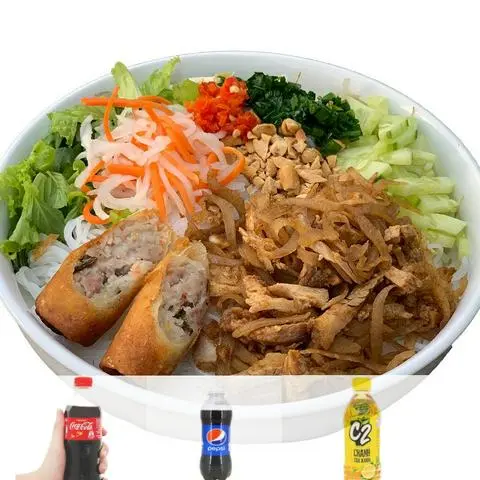 Hình ảnh Bún bì chả giò - Coca chai/ Pepsi/7up