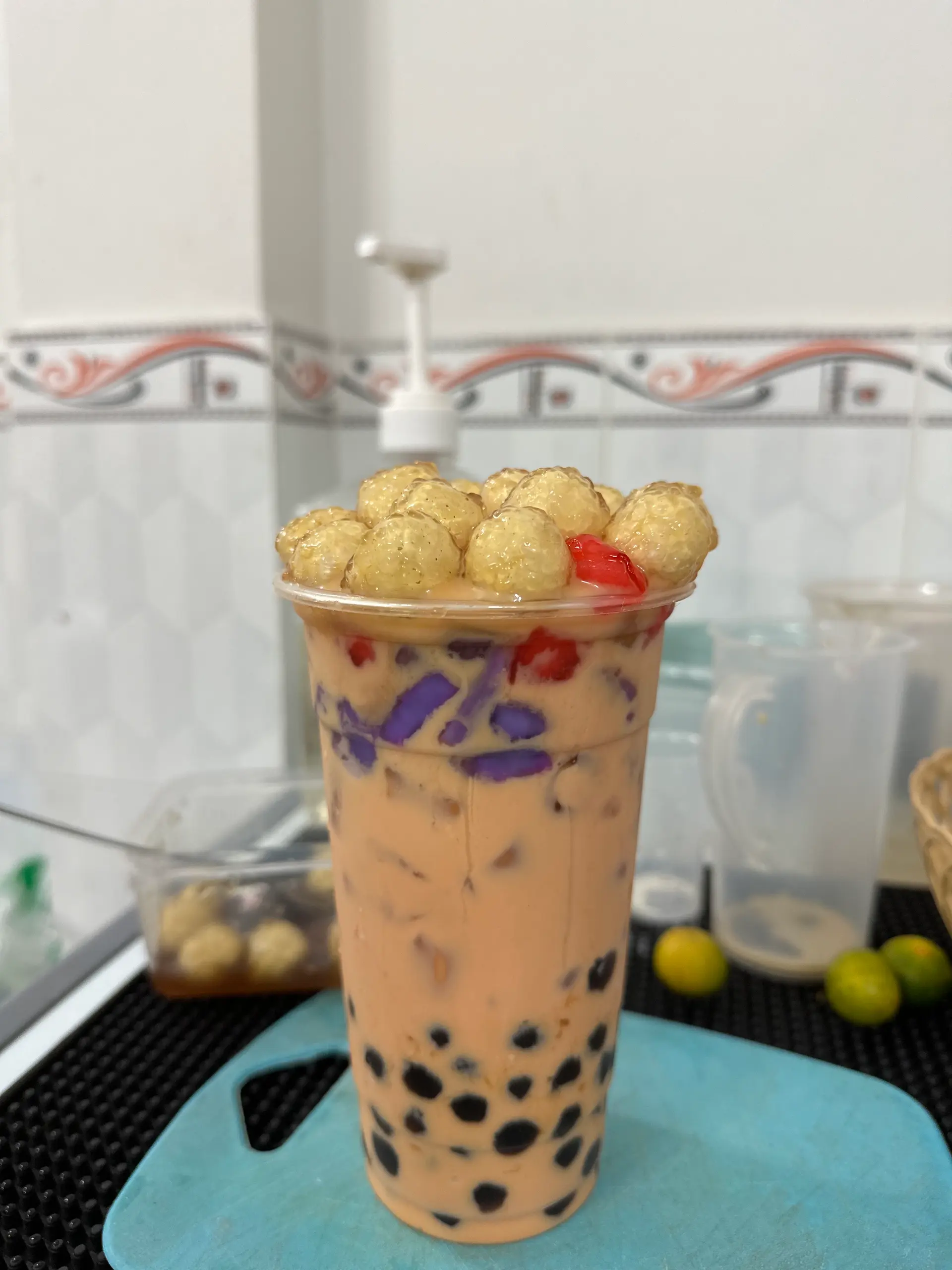 Hình ảnh Trà sữa phô mai viên