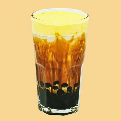 Hình ảnh Sữa tươi trân châu đường đen kem trứng