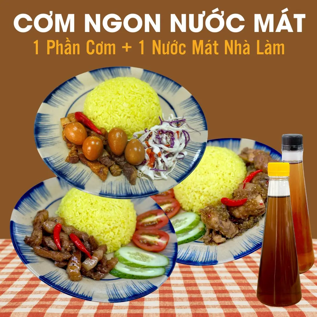 Hình ảnh 1 Cơm Văn Phòng + 1 Nước Mát Nhà Làm
