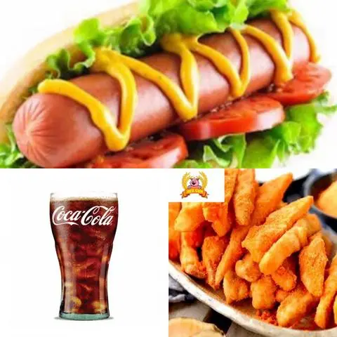 Hình ảnh Combo 1: Hotdog + Khoai lang lắc + nước ngọt