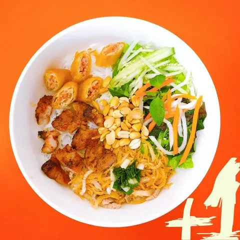 Hình ảnh (Best seller) Bún Thịt Nướng + Chả Giò + Bì Thính