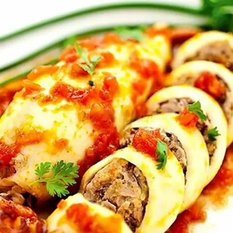 Hình ảnh Cơm mực dồn thịt