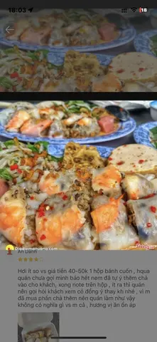 Hình ảnh bánh cuốn nhân tôm thịt