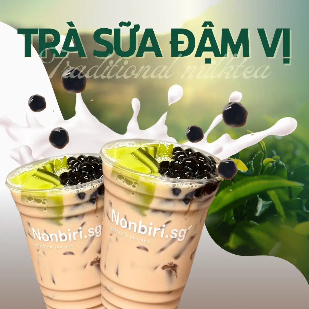 Hình ảnh Trà sữa đậm vị full topping