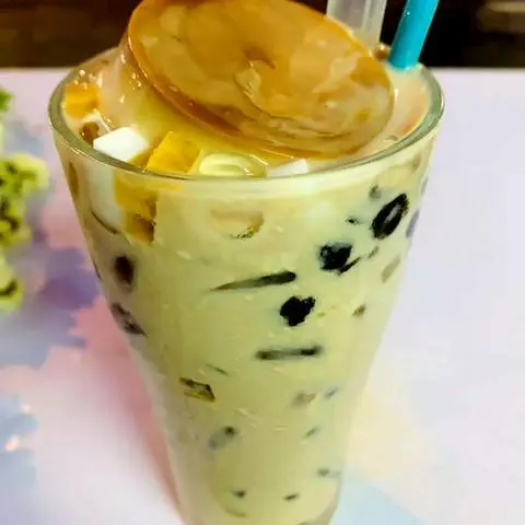 Hình ảnh Trà sữa bánh flan