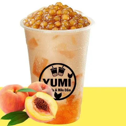Hình ảnh Trà Sữa Đào Tươi Dầm (Size 700ml)