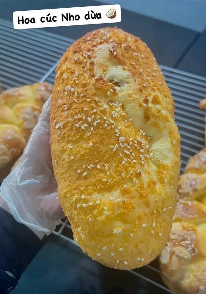 Hình ảnh Bánh hoa cúc nho dừa