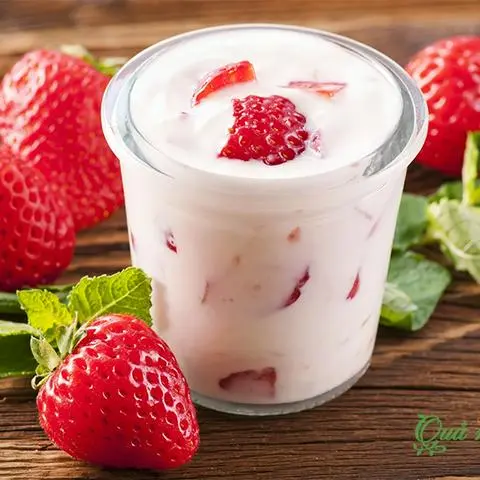 Hình ảnh sữa chua dầm hạt đác vị dâu