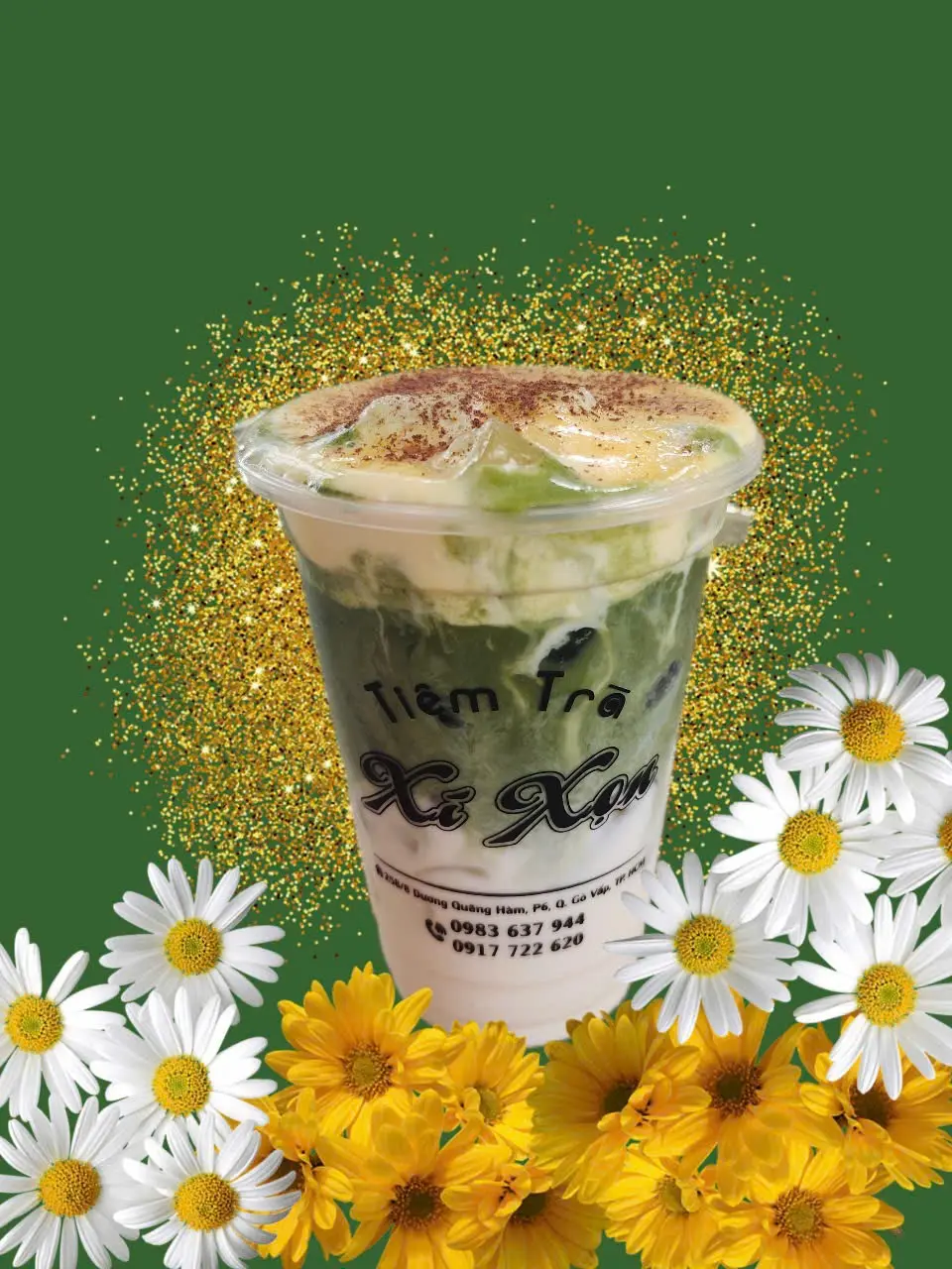 Hình ảnh Matcha Latte Kem Trứng Nướng _ Size M