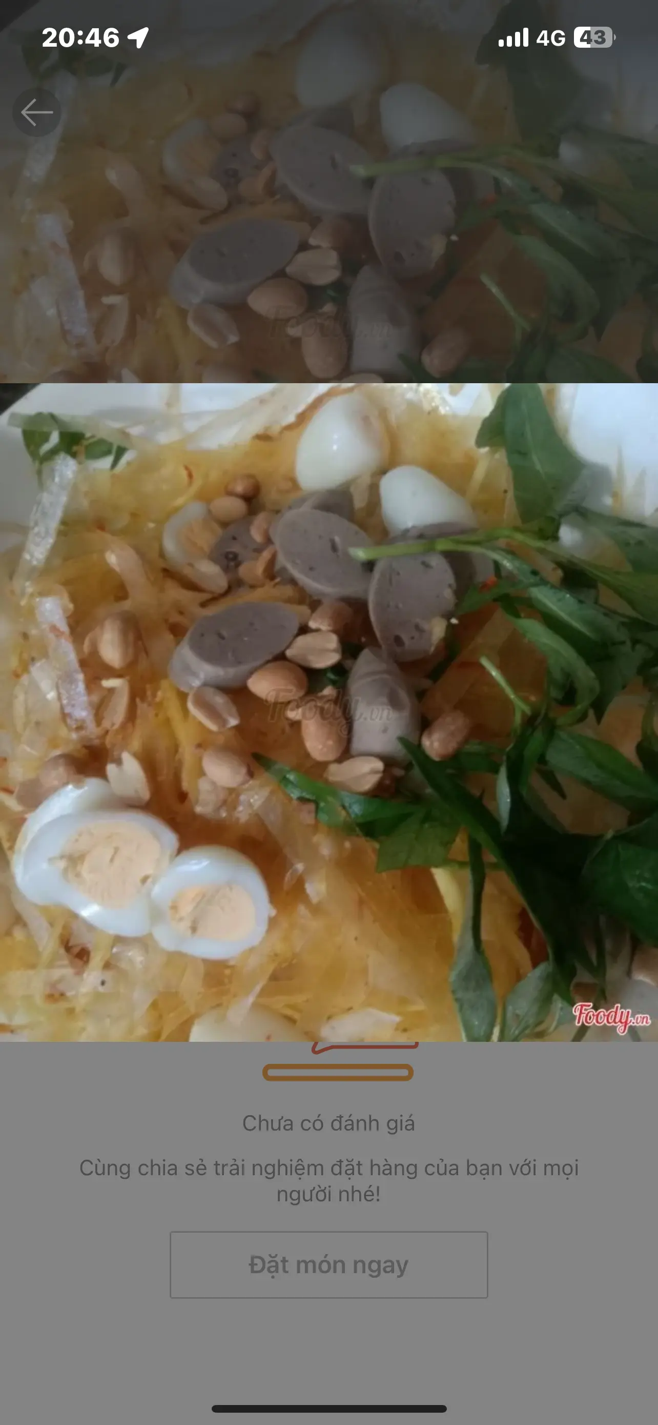 Hình ảnh Bánh tráng trộn chả bò ,trứng cút