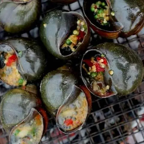 Hình ảnh ốc bươu nướng muối ớt