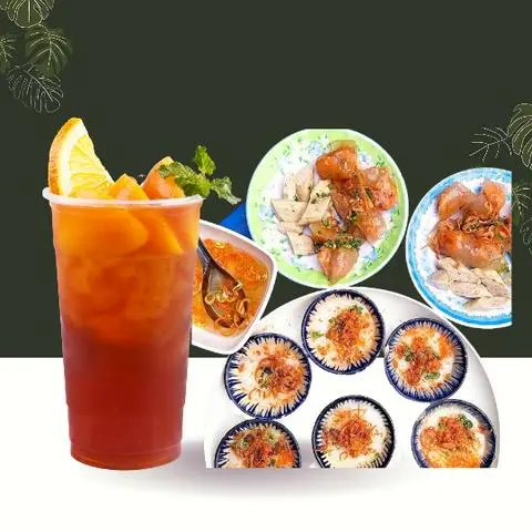 Hình ảnh 1 Trà Đào & 1 phần: 3 bèo 2 lọc 1 chả