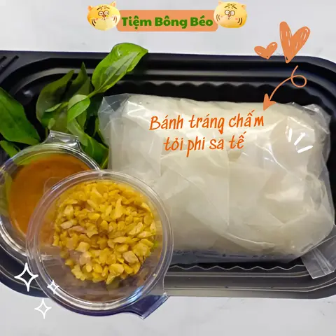 Hình ảnh Bánh tráng chấm tỏi phi sa tế