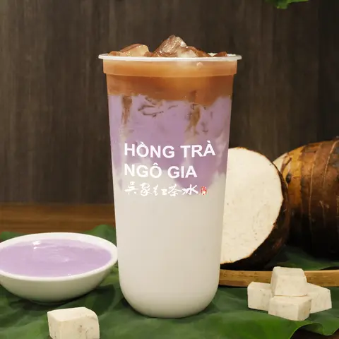 Hình ảnh Trà Sữa Ô Long Khoai Môn Nghiền